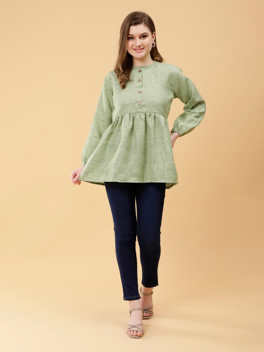 Earthly Elegance Olive Top