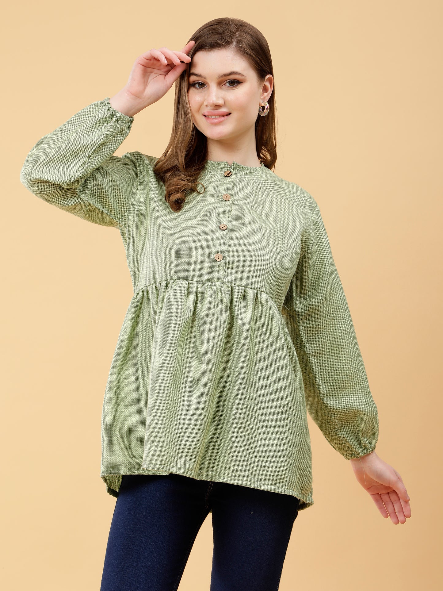 Earthly Elegance Olive Top