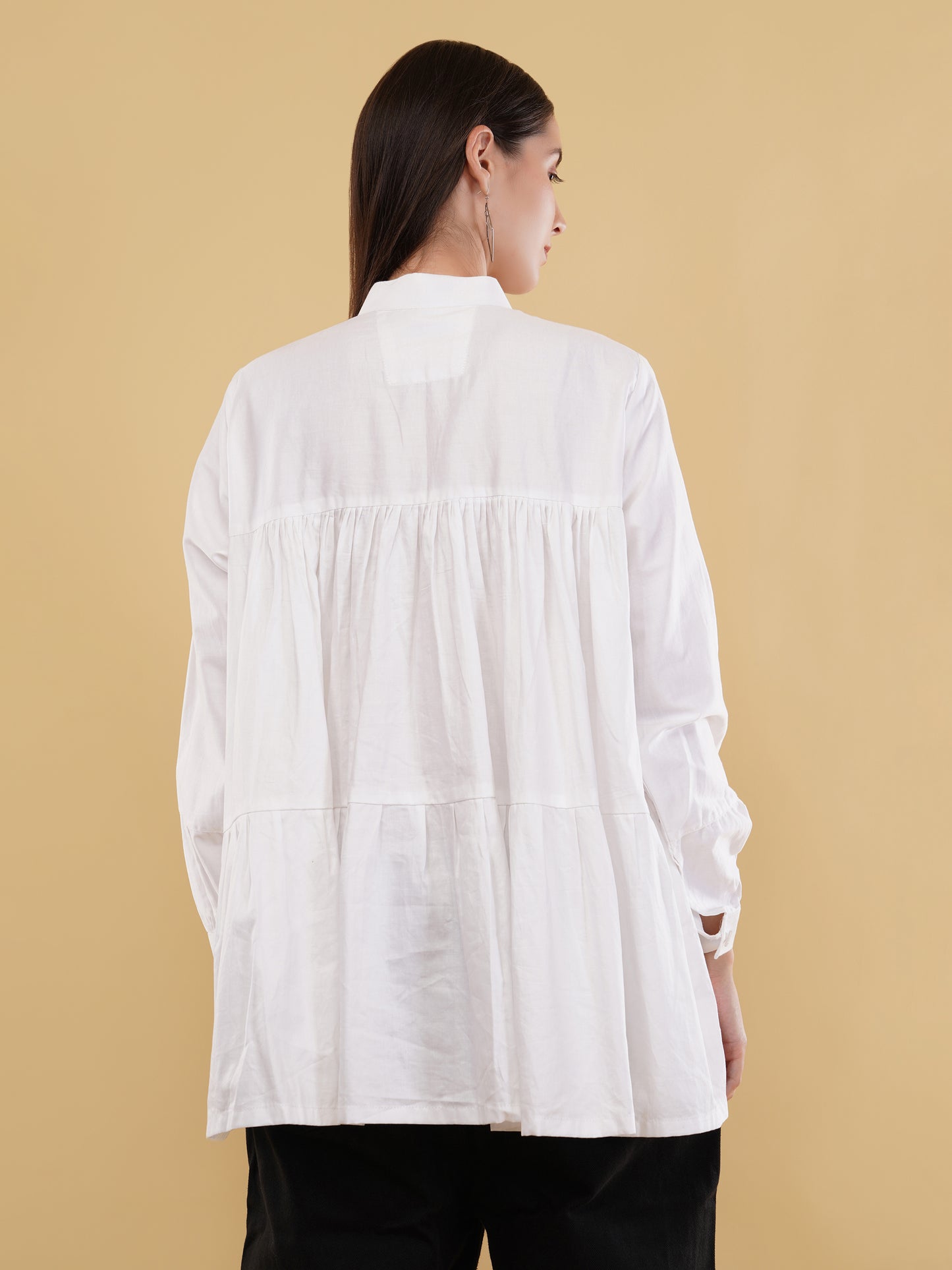 Layered White Long Shirt