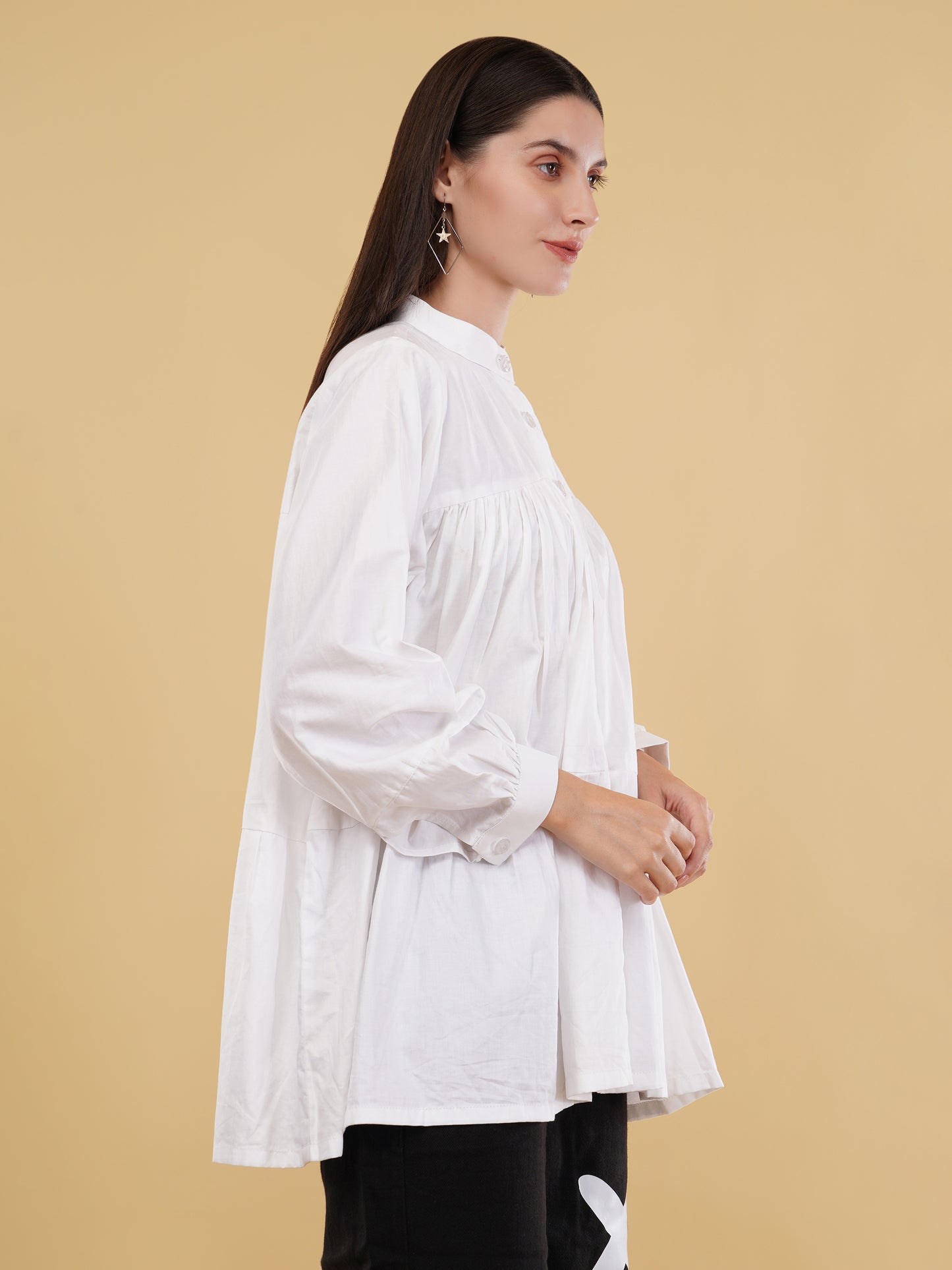 Layered White Long Shirt