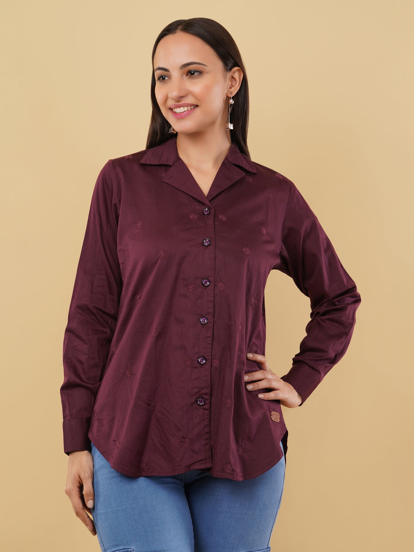 Wine Camp Collar Shirt