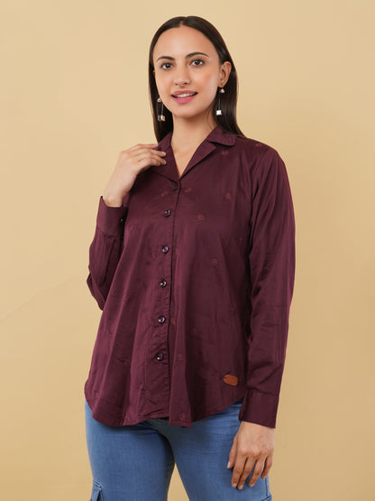 Wine Camp Collar Shirt