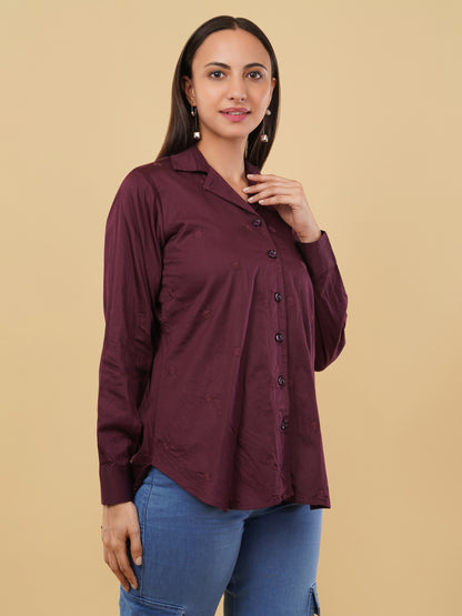 Wine Camp Collar Shirt