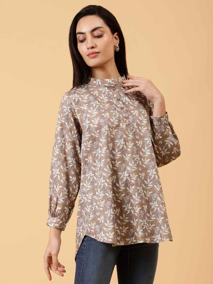 Botanical Bloom Printed Top