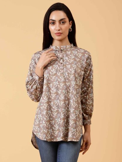 Botanical Bloom Printed Top